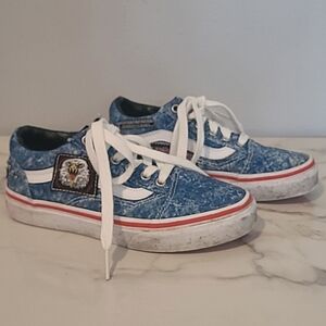 Vans X Cobra Kai Eagle Fang Karate Old Skool Skateboard Sneakers Shoes Kids Sz 1